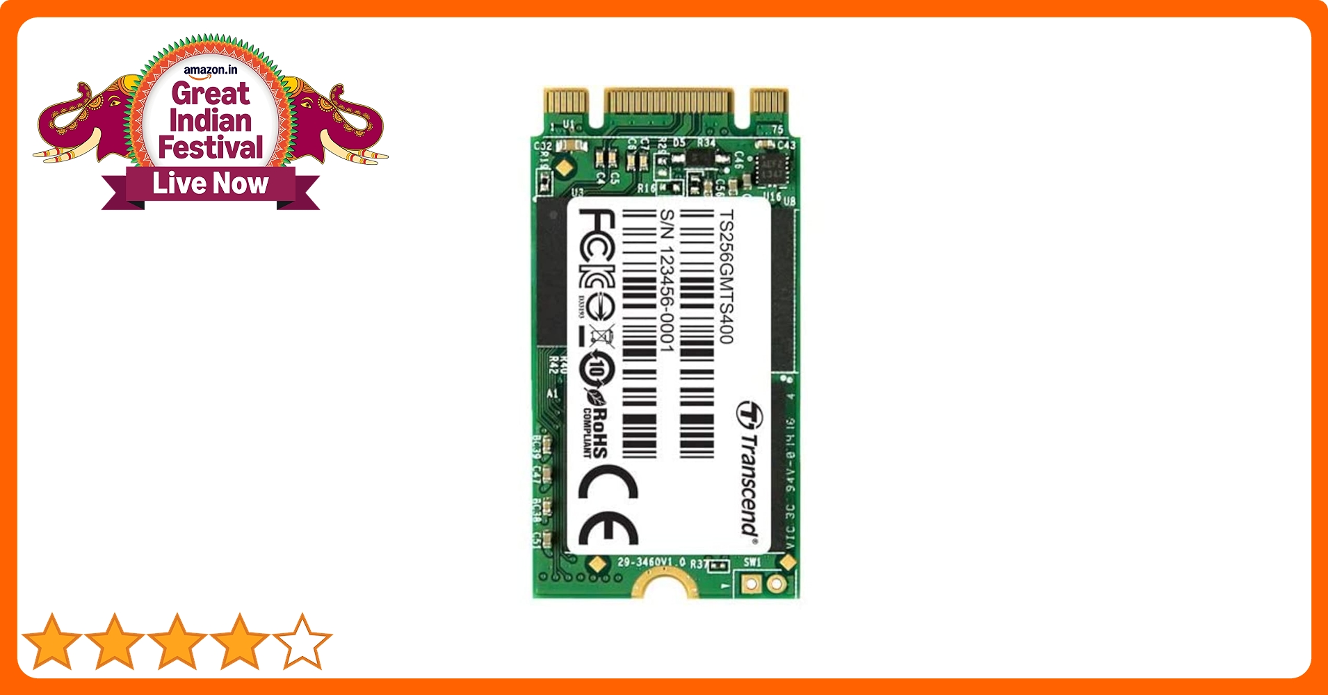 内蔵型SSD Transcend MTS400 128GB M.2 SSD Amazon.in: Buy Transcend 128GB M.2 2242 Internal SSD | SATA